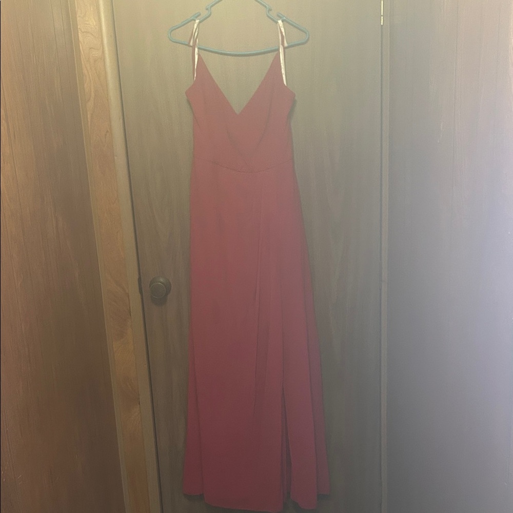 Elegant Red V-Neck Dress